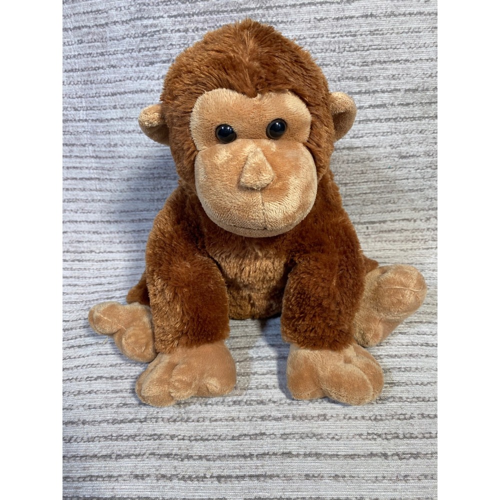 Aurora World Brown Monkey Plush Stuffed Animal Hidden Storage Jar 16 Inch